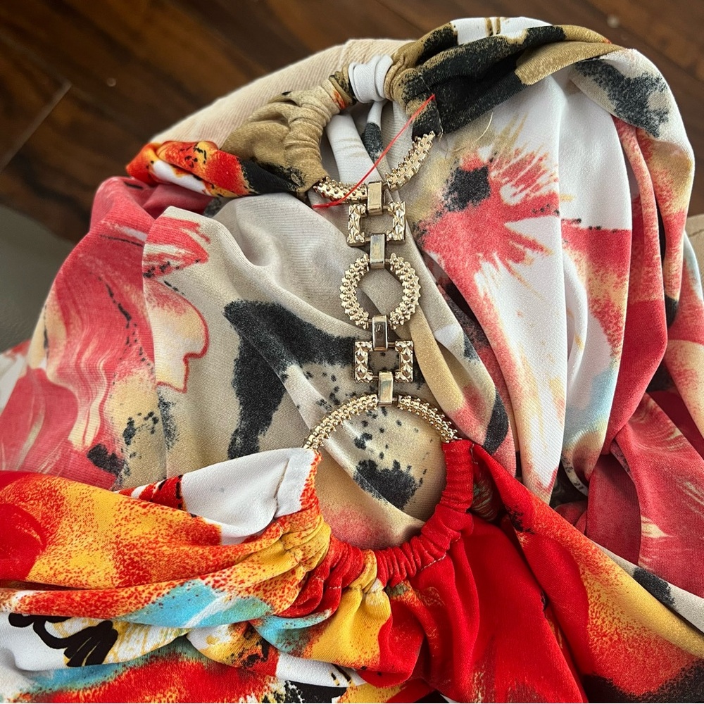 Cache Multicolor Floral One-Shoulder Dress - Picture 4 of 5